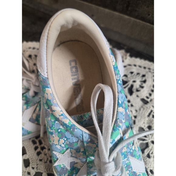 Converse Womens Breakpoint Ox Floral Sneakers Shoes Blue Green Size 7‎ - Picture 3 of 7